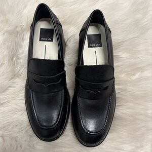 Dolce Vita Yanni Platform Heel Penny
Loafer Women's Flats Black Leather Y2K
90s